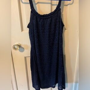 Navy Shear Bathing Suit Coverup